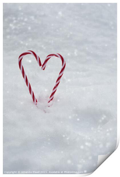 Glass Candy Canes Print by Amanda Elwell