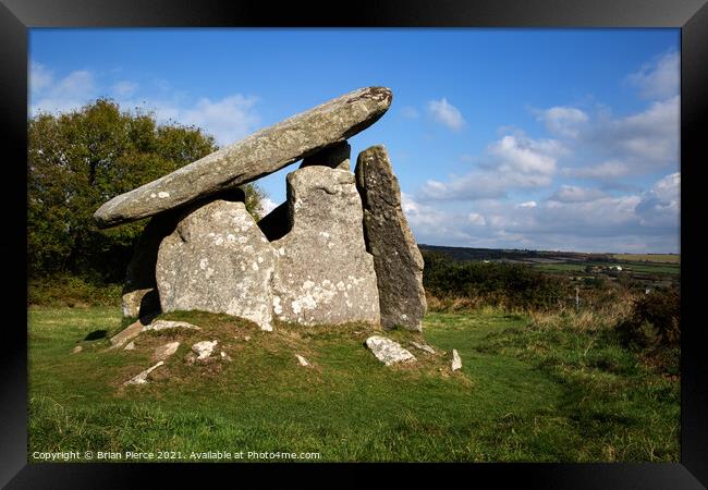 Trethevy Quoit  Framed Print by Brian Pierce