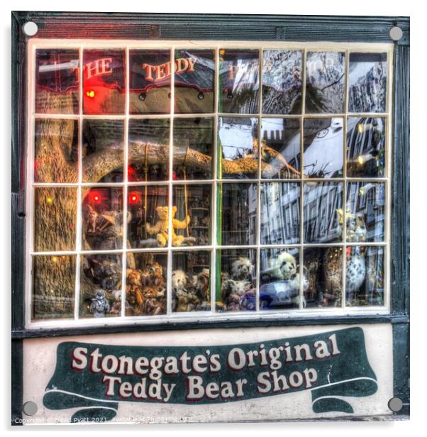Teddy Bear Shop York  Acrylic by David Pyatt