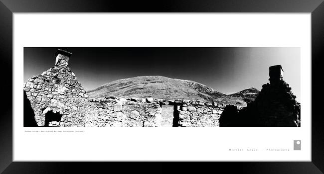 Roofless Cottage - West Highland Way (Scotland) Framed Print by Michael Angus