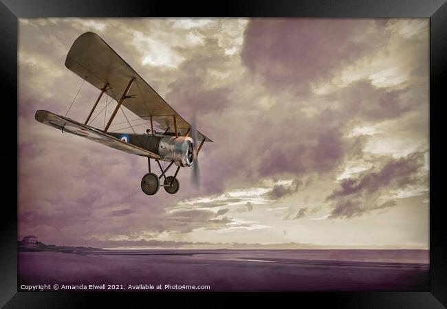 Sopwith Pup Biplane Framed Print by Amanda Elwell