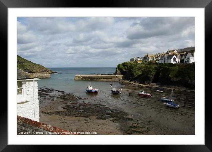 Port Isaac Harbour, North Cornwall Framed Mounted Print by Brian Pierce