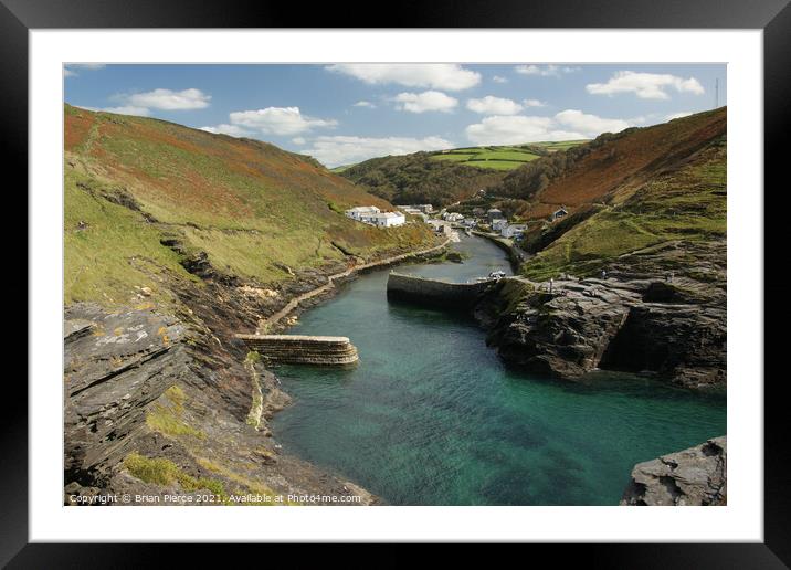 Boscastle Harbour, North Cornwall  Framed Mounted Print by Brian Pierce