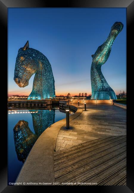 The Kelpies Framed Print by Anthony McGeever