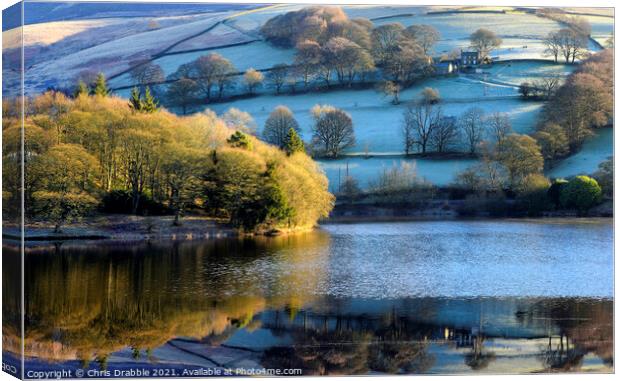 Ashes Farm and Ladybower Reservoir Canvas Print by Chris Drabble
