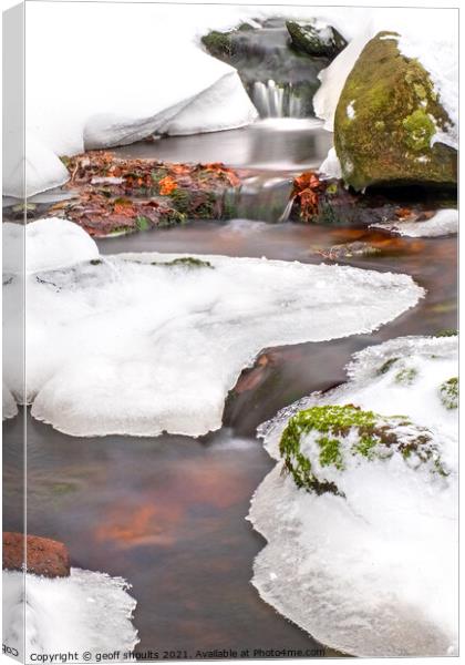 Winter stream Canvas Print by geoff shoults