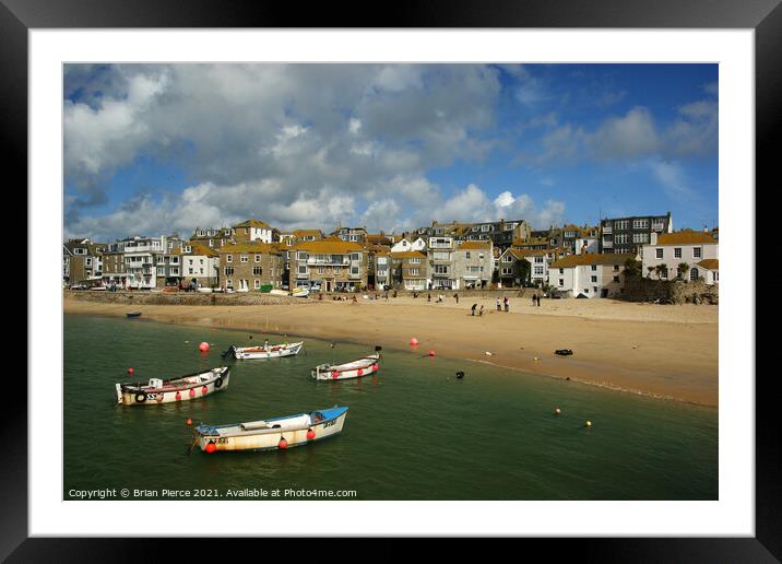 St Ives Harbour, Cornwall Framed Mounted Print by Brian Pierce