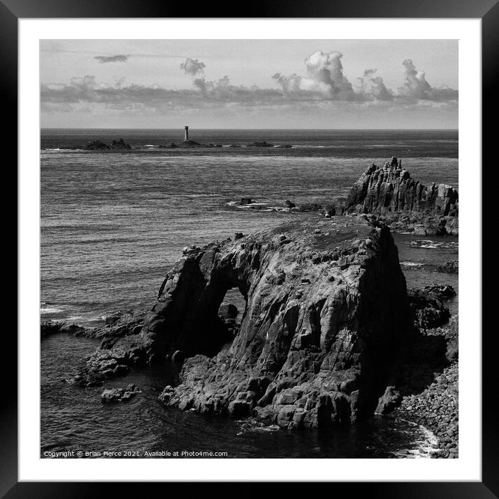 Land's End and the Longships Lighthouse, Cornwall, Framed Mounted Print by Brian Pierce