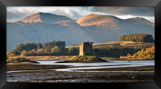 Castle Stalker from the Port Appin road (4) Framed Print by Chris Drabble