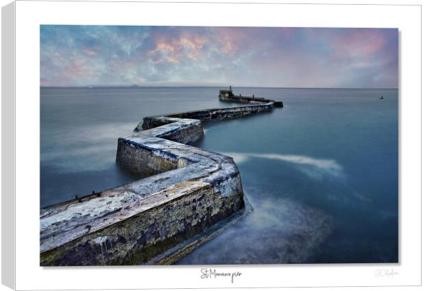 Zig zag pier St Monans, Scotland, Scottish,  Canvas Print by JC studios LRPS ARPS