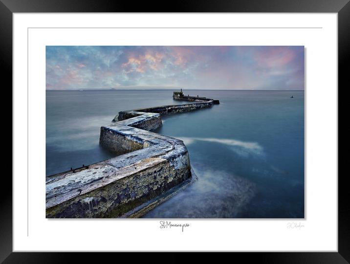 Zig zag pier St Monans, Scotland, Scottish,  Framed Mounted Print by JC studios LRPS ARPS