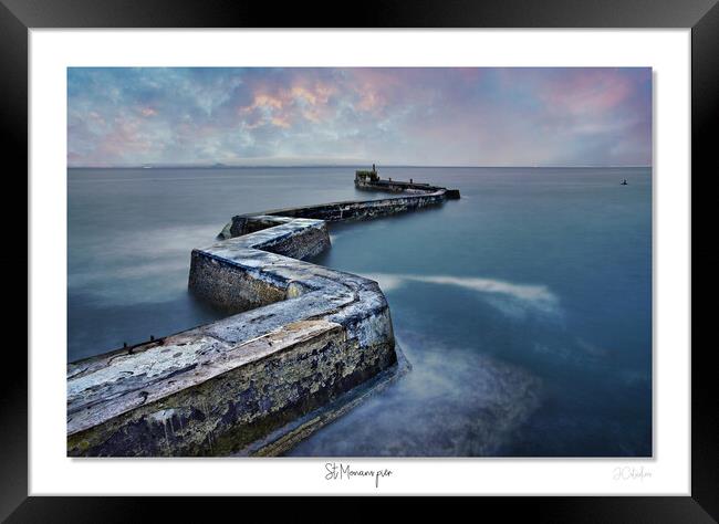 Zig zag pier St Monans, Scotland, Scottish,  Framed Print by JC studios LRPS ARPS