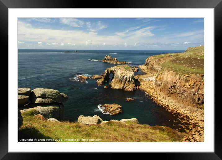 Land's, End, Cornwall Framed Mounted Print by Brian Pierce