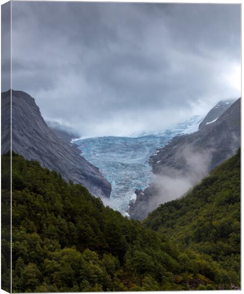 Towards the Glacier Canvas Print by Eirik Sørstrømmen