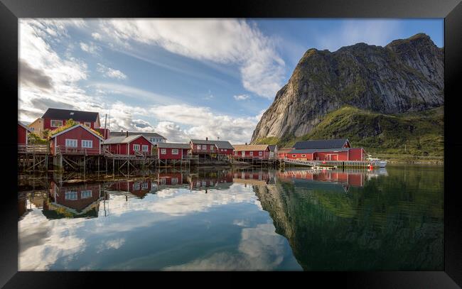 Fishing Village in Norway Framed Print by Eirik Sørstrømmen