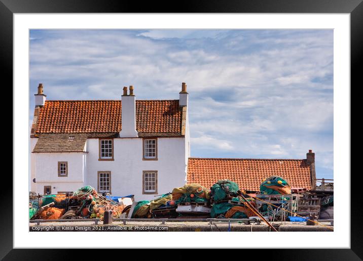 Picturesque Pittenweem Harbour Framed Mounted Print by Kasia Design