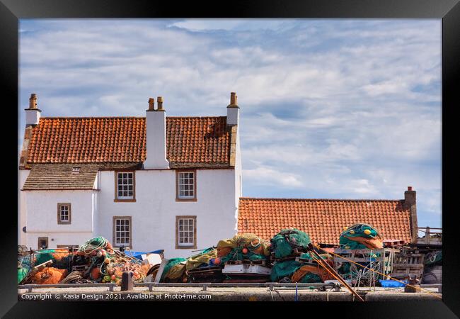 Picturesque Pittenweem Harbour Framed Print by Kasia Design