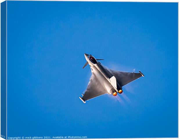 Typhoon Aircraft Canvas Print by mick gibbons