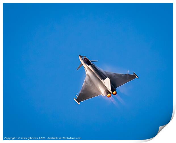 Typhoon Aircraft Print by mick gibbons