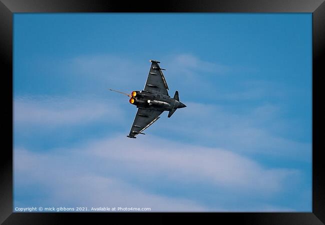 Typhoon Aircraft Framed Print by mick gibbons