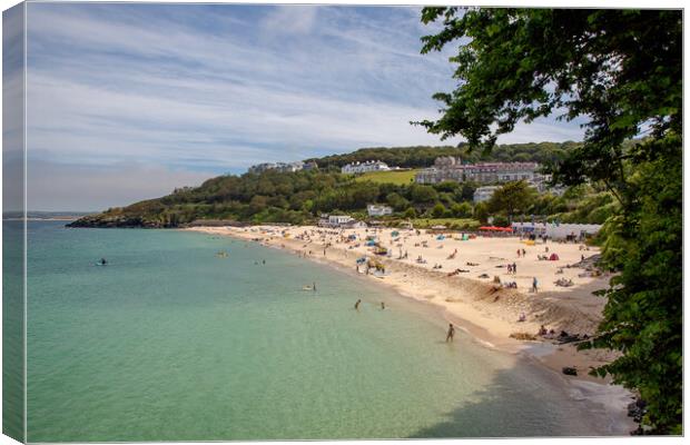 Porthminster Beach at St Ives Canvas Print by Roger Green