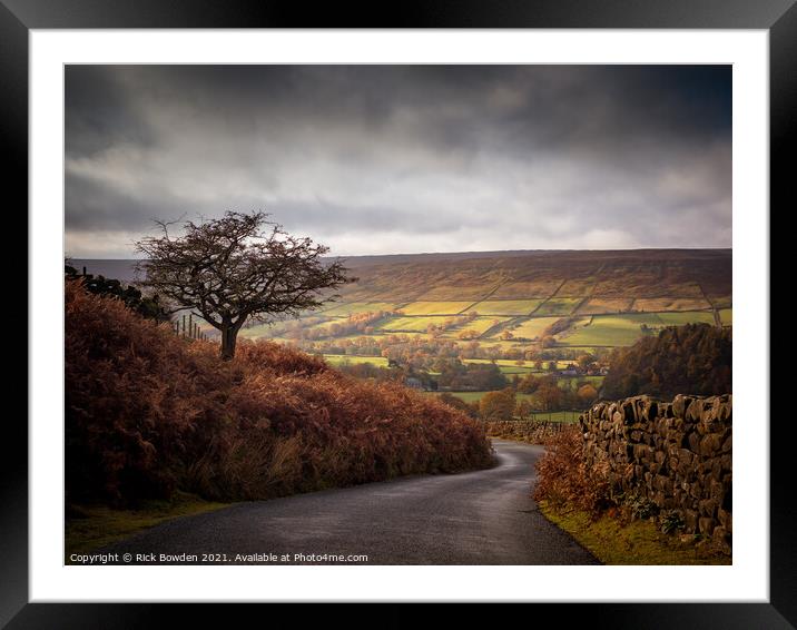 Serene Farndale Valley Framed Mounted Print by Rick Bowden