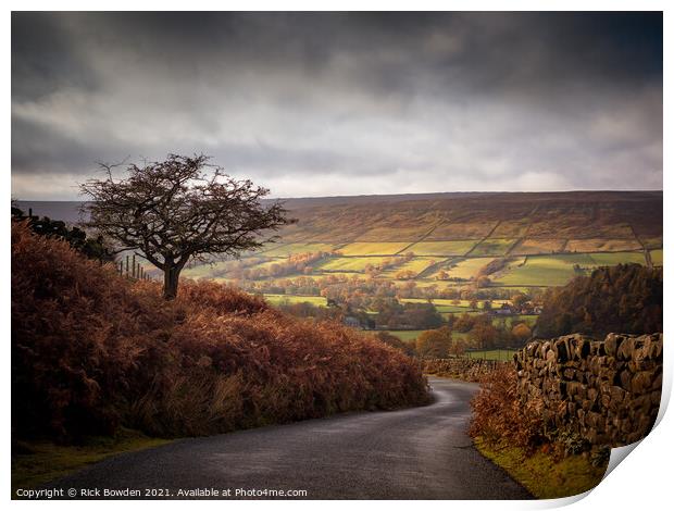Serene Farndale Valley Print by Rick Bowden