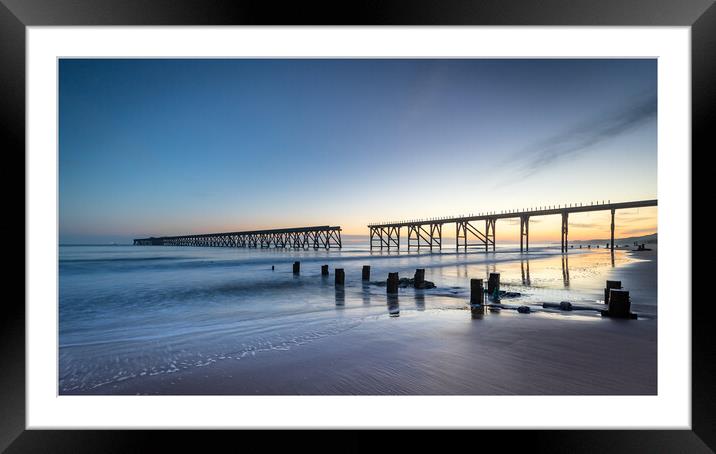 Steetley Pier Sunrise Framed Mounted Print by Phil Durkin DPAGB BPE4