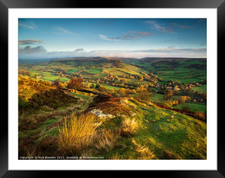 Autumnal Sunrise in Rosedale Framed Mounted Print by Rick Bowden