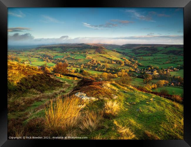 Autumnal Sunrise in Rosedale Framed Print by Rick Bowden
