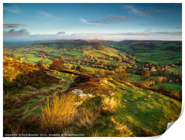 Autumnal Sunrise in Rosedale Print by Rick Bowden