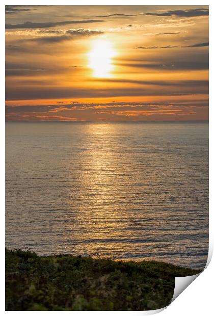 Cornish Sunset Print by Roger Green