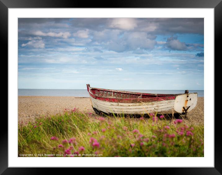 Rustic Boats on the Coastal Haven Framed Mounted Print by Rick Bowden