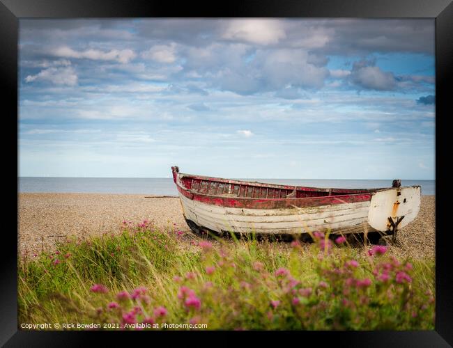 Rustic Boats on the Coastal Haven Framed Print by Rick Bowden