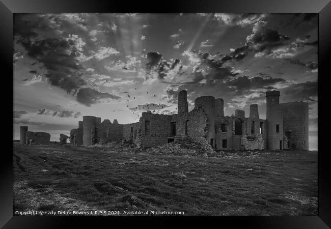 Slains Castle Peterhead Scotland   Framed Print by Lady Debra Bowers L.R.P.S