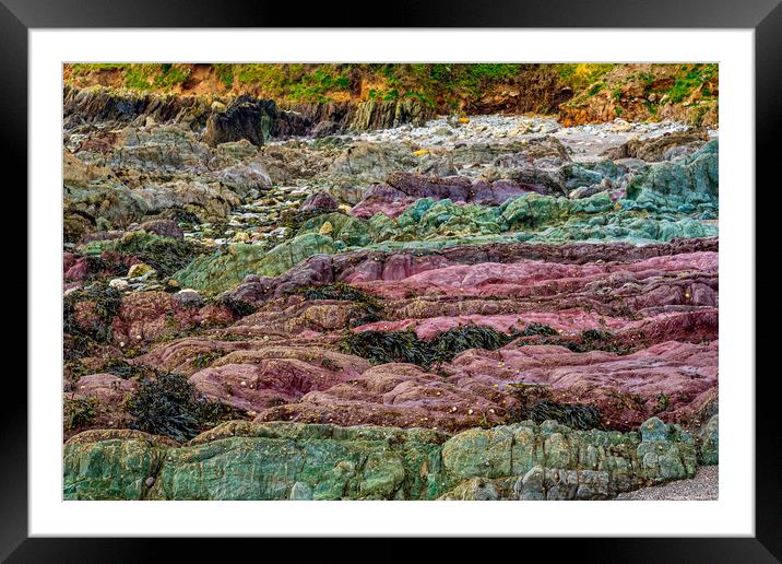 Cornish Rocks, Cornwall, England, UK Framed Mounted Print by Mark Llewellyn