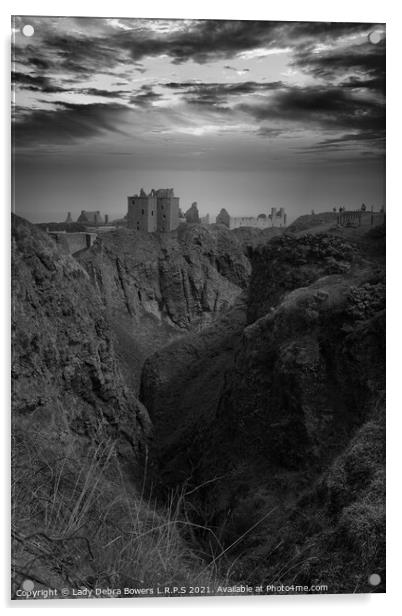 Dunnottar Castle Stonehaven Scotland  Acrylic by Lady Debra Bowers L.R.P.S