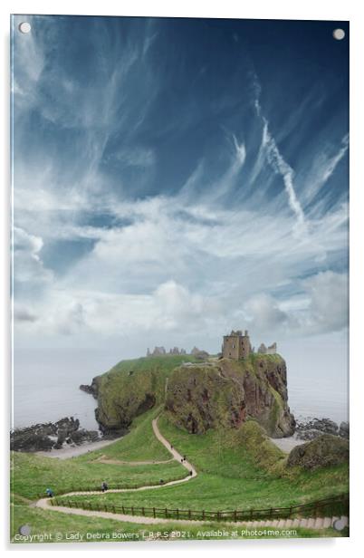 Dunnottar Castle Scotland  Acrylic by Lady Debra Bowers L.R.P.S