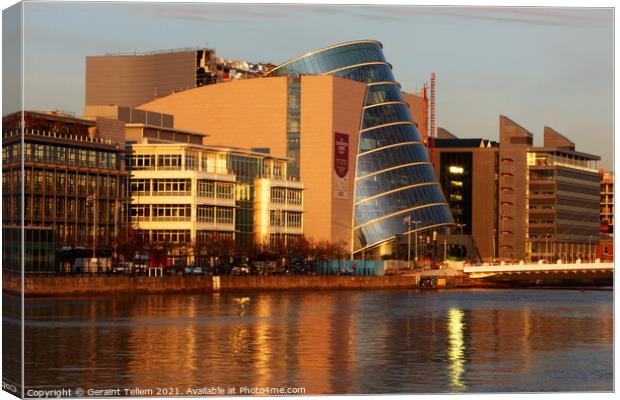 The Convention Centre and River Liffey, Dublin, Ireland Canvas Print by Geraint Tellem ARPS