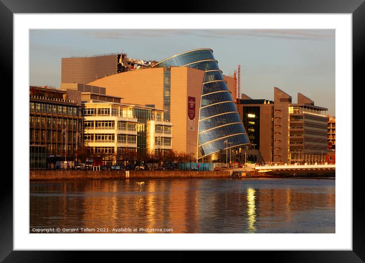 The Convention Centre and River Liffey, Dublin, Ireland Framed Mounted Print by Geraint Tellem ARPS