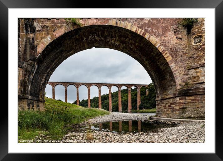 Leaderfoot Viaduct Framed Mounted Print by Jim Monk