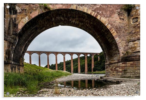 Leaderfoot Viaduct Acrylic by Jim Monk