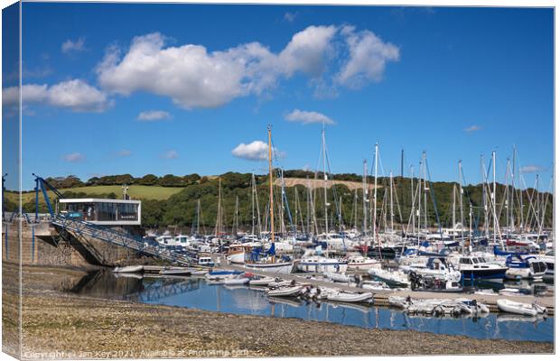 Mylor Yacht Harbour Cornwall Canvas Print by Jim Key