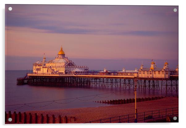 Daybreak At The Eastbourne Pier Acrylic by Chris Lord