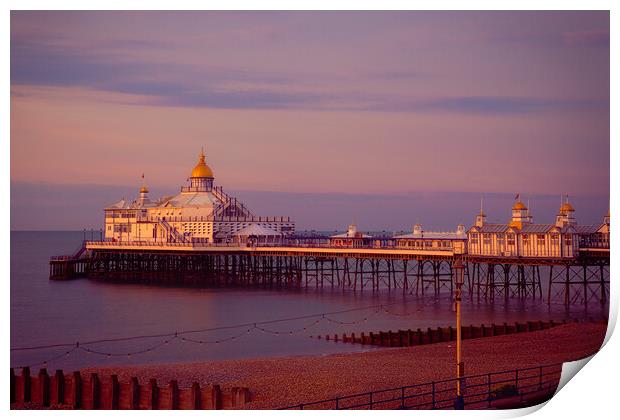 Daybreak At The Eastbourne Pier Print by Chris Lord