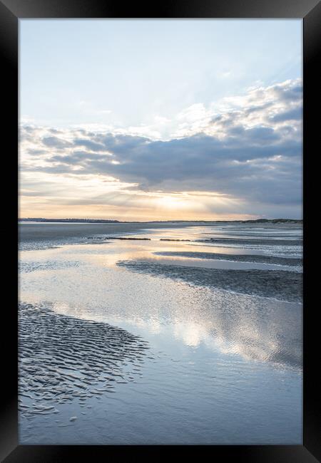 Camber Sands Sunset Framed Print by Graham Custance