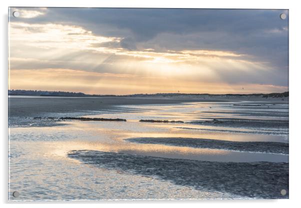 Golden Hour at Camber Sands Acrylic by Graham Custance