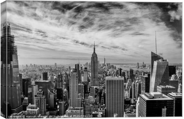 NYC Skyline Canvas Print by Hannah Watson