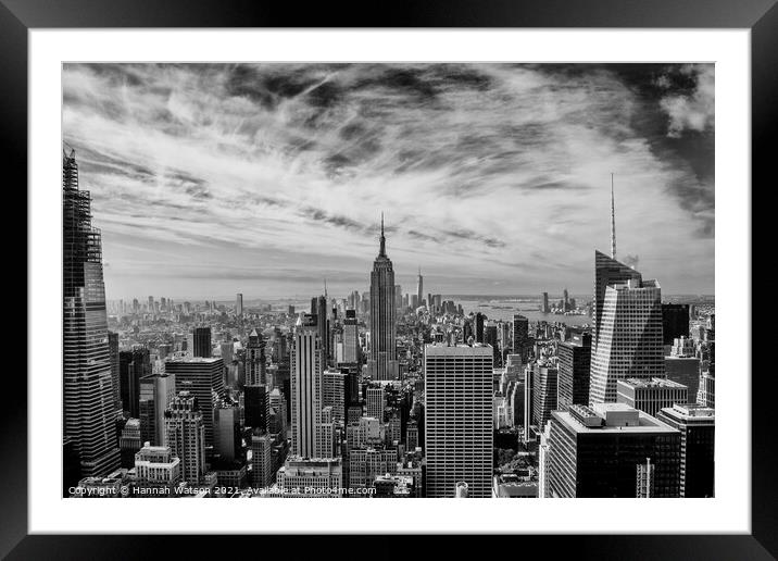 NYC Skyline Framed Mounted Print by Hannah Watson