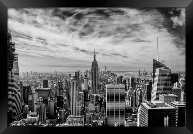 NYC Skyline Framed Print by Hannah Watson